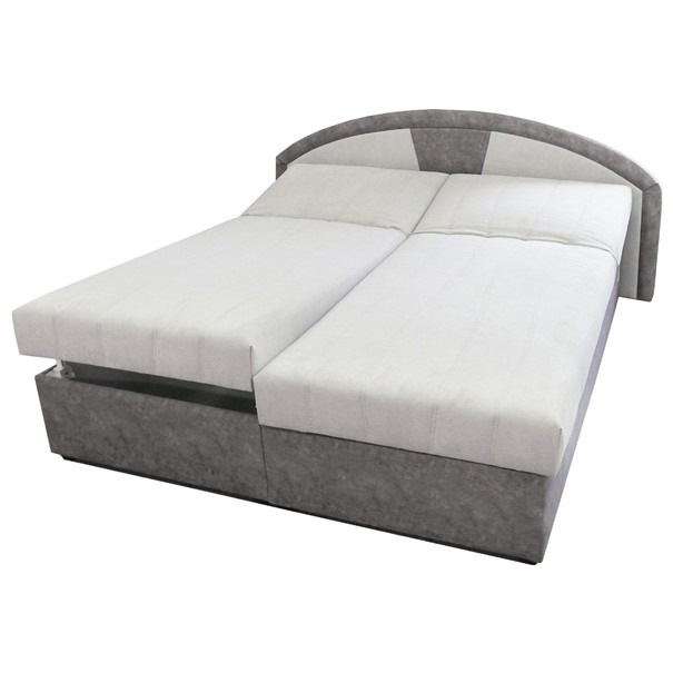 Polohovací postel s matrací ANETA šedá