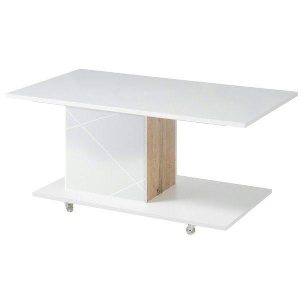Konferenční stolek STORM bílá/dub divoký