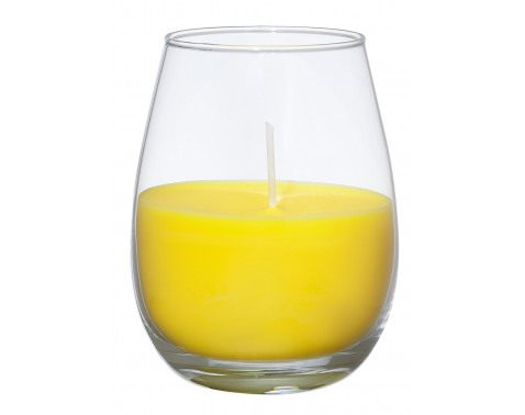 Svíčka ve skle žlutá