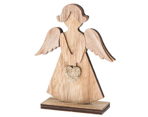 Dekorační soška dřevěný anděl