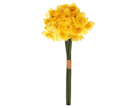 Umělá kytice Narcisky v pugetu 34 cm