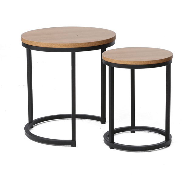 Přístavný stolek HULO dub/černá