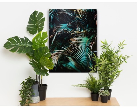 Obraz na plátně Zelené palmové listy