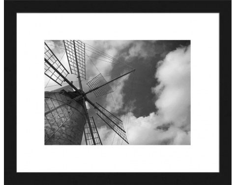 Rámovaný obraz Větrný mlýn 20x25 cm