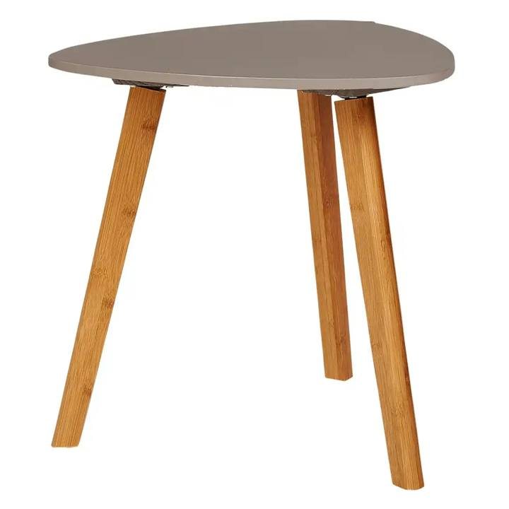 Přístavný stolek BURNETT šedá/bambus